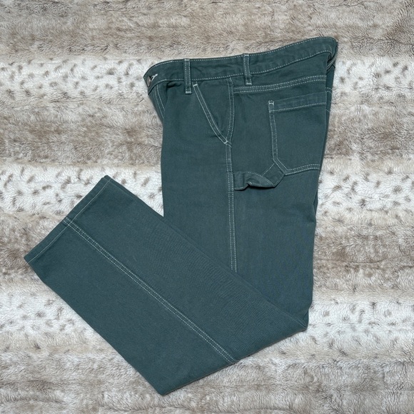 PACSUN Low Rise Green Carpenter Pants, Size 24 - Picture 6 of 11